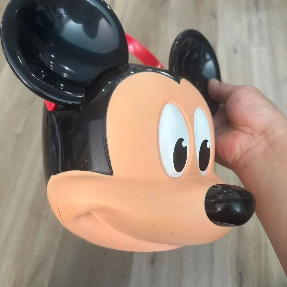 VTG PTI Mickey Mouse Head Pail Bucket Halloween Candy Easter Basket Disney